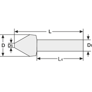Deburring countersink HSS DIN335C 90° 4,3mm